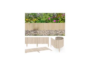 4066731337507 - OK-Living Beeteinfassung Kiefernholz 203 x 30 cm Länge 4 m Rasenkante Holzzaun Garten