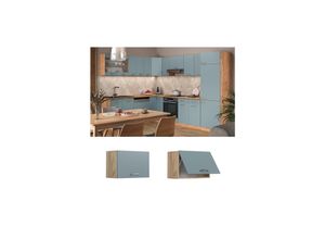 4066731344260 - Hängeschrank flach Küchenschrank R-Line Solid Eiche Blau Grau 60 cm modern