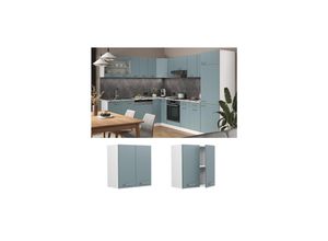 4066731344642 - Hängeschrank Küchenschrank R-Line Solid Weiß Blau Grau 60 cm modern