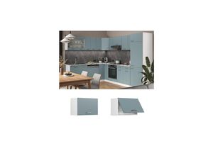 4066731344666 - Hängeschrank flach Küchenschrank R-Line Solid Weiß Blau Grau 60 cm modern