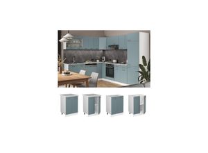 4066731344826 - Stehender Küchenschrank R-Line Blau-Grau 60 cm ohne Arbeitsplatte Vicco