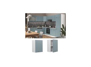 4066731345069 - Hängeschrank Küchenschrank R-Line Solid Weiß Blau Grau 45 cm modern