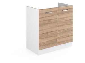 4066731369409 - Unterschrank für die Spüle R-Line Sonoma 80 cm mit Türen ohne Arbeitsplatte Vicco