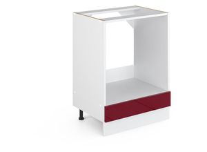 4066731369997 - Unterschrank R-Line Bordeaux Hochglanz 60 cm mit Großnische ohne Arbeitsplatte Vicco