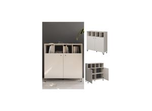 4066731381128 - Sideboard Aldo Cashmere 1236 x 1245 cm 2 Türen 4x offene Fächer Vicco