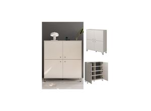 4066731381135 - Sideboard Aldo Cashmere 124 x 135 cm Wohnzimmer 4 Türen