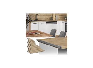 4066731384020 - Küchenarbeitsplatte R-Line Goldkraft Eiche 114 cm (passend für 87x87 Eckschrank) Vicco 4066731384020 - Küchenarbeitsplatte R-Line Goldkraft Eiche 114 cm (passend für 87x87 Eckschrank) Vicco