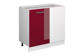 4066731385515 - Eckschrank R-Line Bordeaux Hochglanz 86 cm  AP Anthrazit Vicco