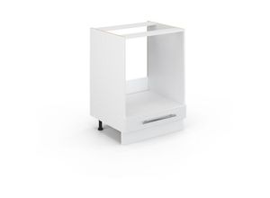 4066731387144 - Herdumbauschrank Fame-Line Weiß Hochglanz 60 cm  ap Anthrazit Vicco