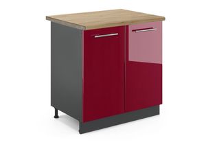4066731389872 - Küchenschränke Fame-Line Bordeaux Hochglanz 80 cm ap Eiche Vicco 4066731389872 - Küchenschränke Fame-Line Bordeaux Hochglanz 80 cm ap Eiche Vicco