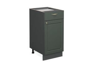 4066731390632 - Küchenunterschrank Fame-Line Grün-Gold Landhaus 40 cm  AP Eiche Vicco