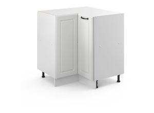 4066731391738 - Eckschrank R-Line Weiß Landhaus 756 cm  ap Anthrazit Vicco