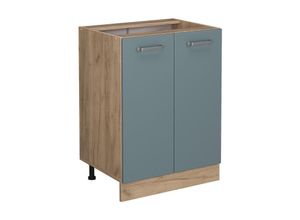 4066731391981 - Küchenunterschrank R-Line Blau-Grau 60 cm  ap Eiche Vicco