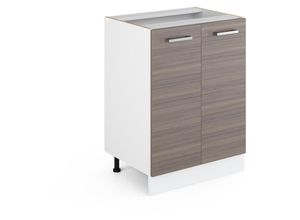 4066731392131 - Küchenunterschrank R-Line Grau 60 cm  AP Eiche Vicco