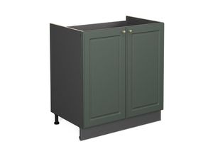 4066731392575 - Spülenunterschrank Fame-Line Grün-Gold Landhaus 80 cm  AP Eiche Vicco