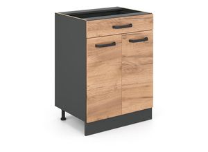 4066731394302 - Küchenunterschrank R-Line Goldkraft Eiche 60 cm  ap Eiche Vicco