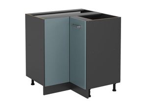 4066731396160 - Eckschrank R-Line Blau-Grau 756 cm  ap Anthrazit Vicco