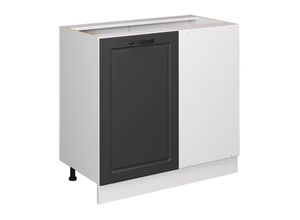 4066731396207 - Küchenunterschrank R-Line Anthrazit Landhaus 86 cm AP Marmor Vicco