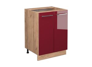 4066731398157 - Küchenunterschrank Fame-Line Bordeaux Hochglanz 60 cm  ap Marmor Vicco