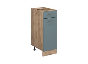 4066731398492 - - Küchenschrank R-Line Blau-Grau 30 cm ap Marmor