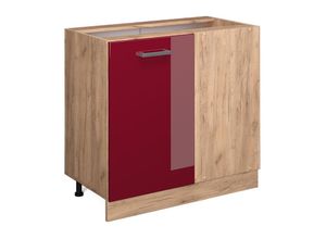 4066731399260 - Eckschrank R-Line Bordeaux Hochglanz 86 cm  ap Anthrazit Vicco