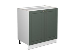 4066731399611 - Spülenunterschrank Fame-Line Grün-Gold Landhaus 80 cm mit Regal AP Eiche Vicco