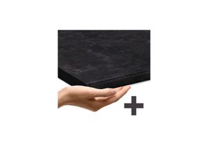 4066731403707 - Livinity Schubunterschrank R-Line Schwarz Beton Anthrazit 80 cm mit Arbeitsplatte Anthrazit