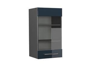 4066731406593 - Glashängeschrank Fame-Line Anthrazit Dunkelblau Hochglanz 40 cm