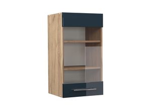 4066731407101 - Küchenschrank Glas Fame-Line Dunkelblau Hochglanz 40 cm Vicco