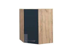 4066731407163 - Eckhängeschrank Fame-Line Dunkelblau Hochglanz 57 cm Vicco