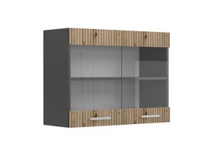 4066731409327 - Küchenschrank Glas R-Line Artisan-Eiche 80 cm Vicco