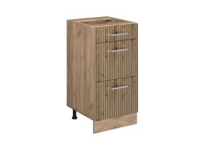 4066731409860 - Küchenunterschrank R-Line Artisan-Eiche 40 cm mit Schubladen ohne Arbeitsplatte Vicco