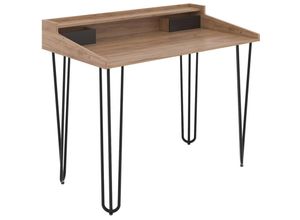 4066731413447 - Schreibtisch Sannar Eiche Schwarz 110 x 60 cm mit Schubladen