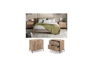 4066731444595 - Nachttisch Eliza Viking Oak 2er Set