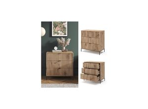 4066731444656 - Kommode Eliza Viking Oak 80 x 812 cm mit 3 Schubladen Vicco