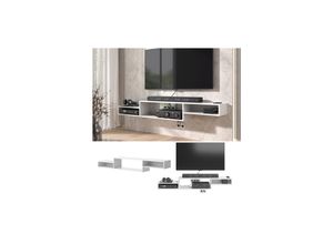 4066731446940 - Tv Schrank Drive Weiß 180 x 26 cm mit offenen Regalen Vicco