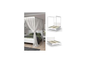 4066731450916 - Vitalispa Schlafzimmerbett Lotti Weiß 145 x 210 cm