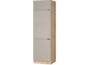 4066731452729 - Kühlumbauschrank Fame-Line Eiche Grau-Beige gerahmt 60 cm