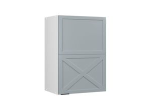 4066731455065 - Hängeschrank Fame-Line Weiß Hellblau-Grau gerahmt 50 cm