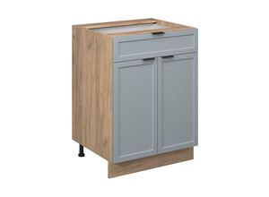 4066731456680 - Küchenunterschrank Fame-Line Hellblau-grau 60 cm mit Schublade ohne Arbeitsplatte Vicco