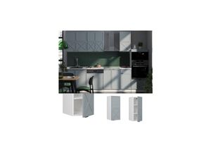 4066731458271 - Hängeschrank Fame-Line Weiß Hellblau-Grau gerahmt 30 cm