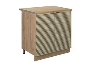 4066731462674 - Küchenschrank Fame-Line Eiche Paneel 80 cm mit Regal AP Eiche Vicco