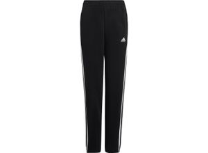 4066745124995 - adidas Jogginghose Essentials 3-Stripes Baumwollmix Seitentaschen für Kinder schwarz 152