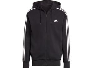 4066745386997 - adidas Sweatjacke Kapuze Logo-Print für Herren schwarz L