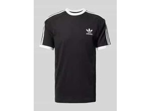 4066745581804 - T-Shirt mit Label-Stitching und Rundhalsausschnitt