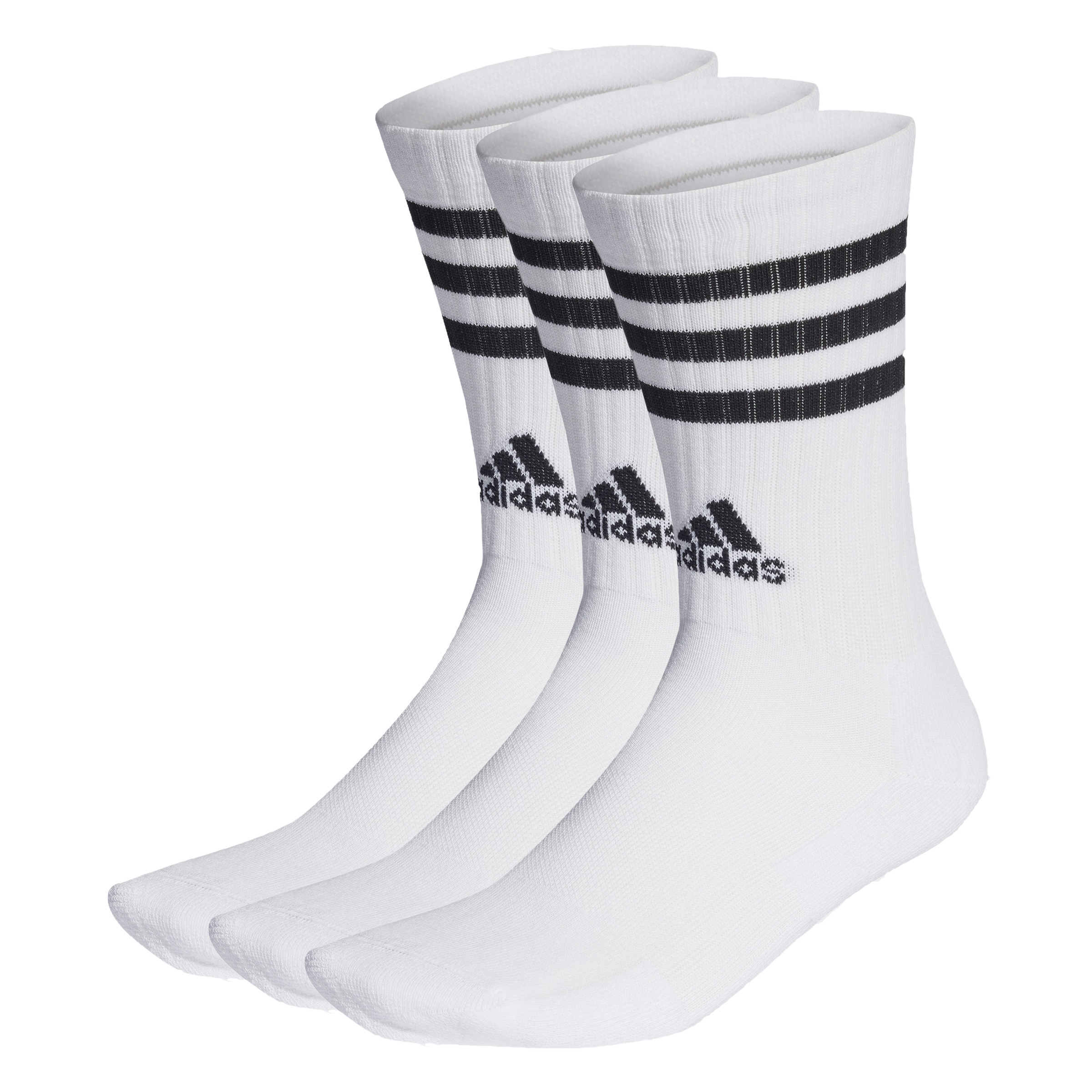 4066746344804 - adidas 3-Stripes Cushioned Crew Socks 3 Pairs (Weiß S ) Fitnessbekleidung