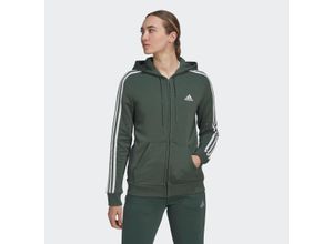 4066747259749 - Große Größen Kapuzensweatjacke grau-weiß GrL