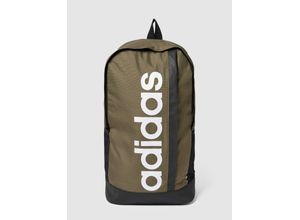 4066751825985 - adidas Rucksack Zweiwege-Reißverschluss Logo-Print für Herren grün