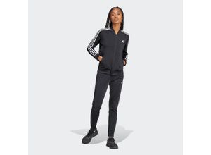 4066757147166 - adidas Jogginganzug Logo Stehkragen für Damen schwarz M