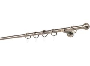 4066866104227 - Gardinenstange MYDECO 20mm Ball Wandträger 65 cm Gardinenstangen Gr L 290 cm 1 läufig braun (bronzefarben) Gardinenstangen Wandmontage